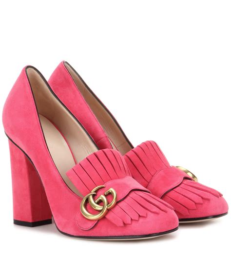 gucci pink loafer|gucci loafers suede.